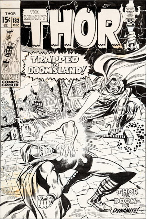 Thor #183 Cover Art by John Buscema sold for $96,000. Click here to get your original art appraised.