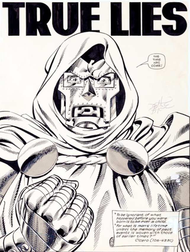 Fantastic Four #278 Doctor Doom Splash Page 1 by John Byrne sold for $7,170. Click here to get your original art appraised.