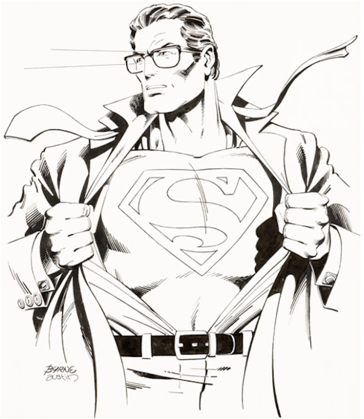 Superman Illustration by John Byrne sold for $7,200. Click here to get your original art appraised.
