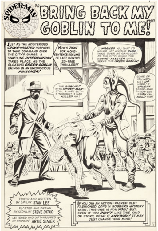 The Amazing Spider-Man #27 Splash Page 1 by John Romita Sr. sold for $239,000. Click here to get your original art appraised.