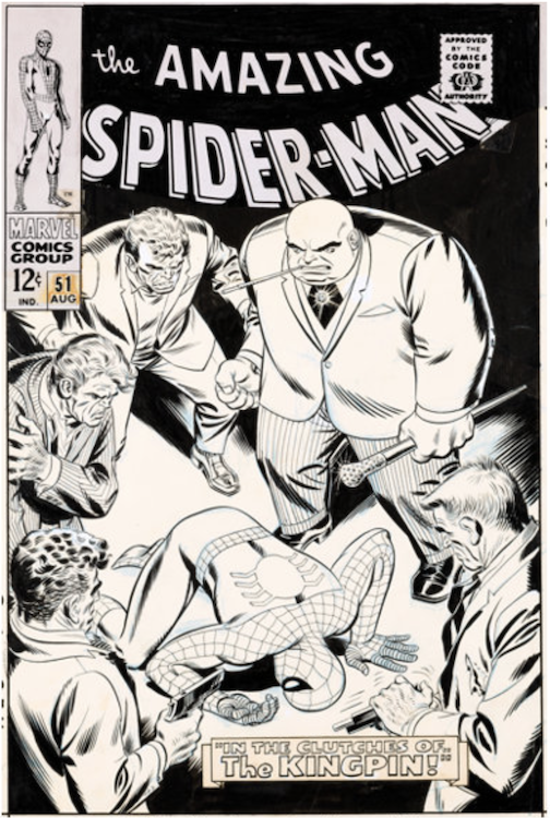 The Amazing Spider-Man #51 Cover Art by John Romita sold for $312,000. Click here to get your original art appraised.