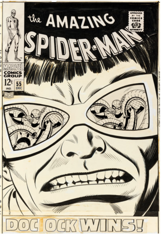 The Amazing Spider-Man #55 Cover Art by John Romita Sr. sold for $105,000. Click here to get your original art appraised.
