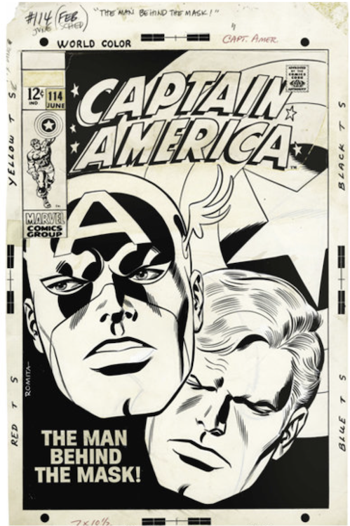 Captain America #114 Cover Art by John Romita Sr. sold for $8,800. Click here to get your original art appraised.