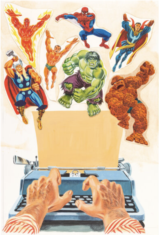 Origins of Marvel Comics Cover Art by John Romita Sr. sold for $312,000. Click here to get your original art appraised.