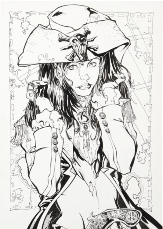 Sexy Pirate Illustration by Karl Altstaetter sold for $145. Click here to get your original art appraised.