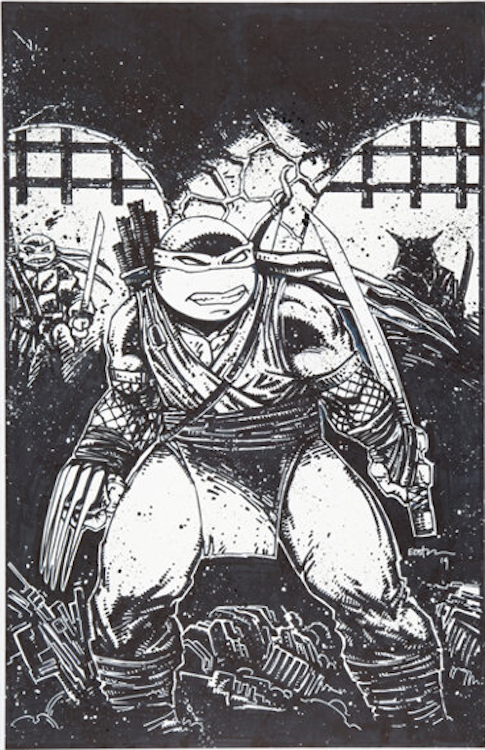 Teenage Mutant Ninja Turtles #100 Variant Cover Art by Kevin Eastman sold for $3,840. Click here to get your original art appraised.