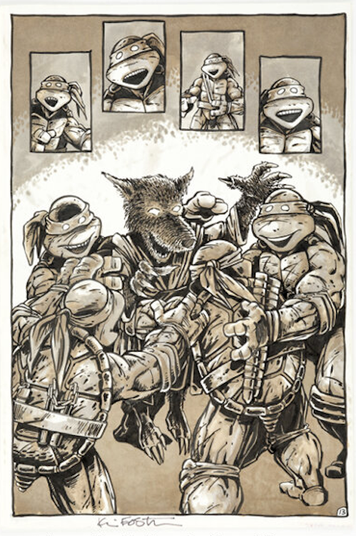 Teenage Mutant Ninja Turtles #7 Page 13 by Kevin Eastman sold for $18,000. Click here to get your original   art appraised.