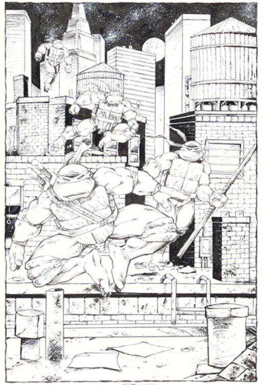 Teenage Mutant Ninja Turtles: The Movie Page 25 by Kevin Eastman sold for $6,600. Click here to get your original art appraised.