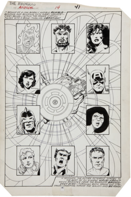 Avengers Annual #14 Splash Page 35 by Kyle Baker sold for $960. Click here to get your original art appraised.