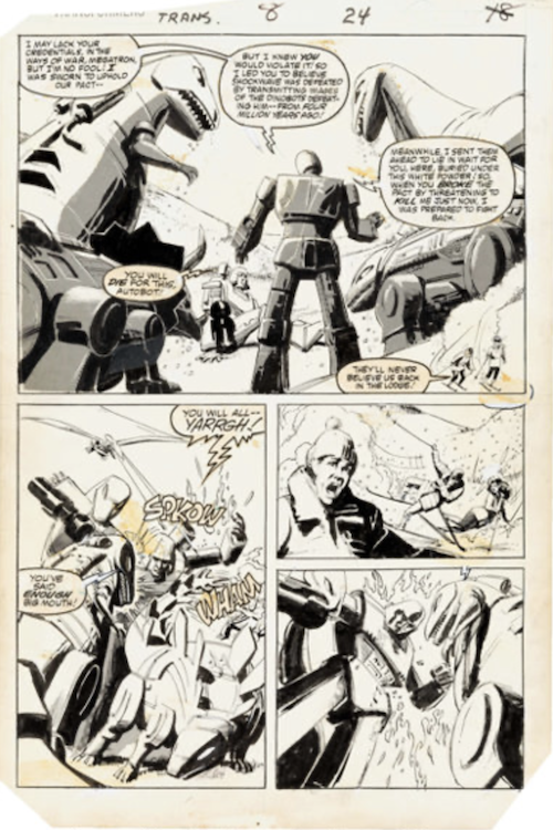 Transformers #80 Page 18 by Kyle Baker sold for $780. Click here to get your original art appraised.