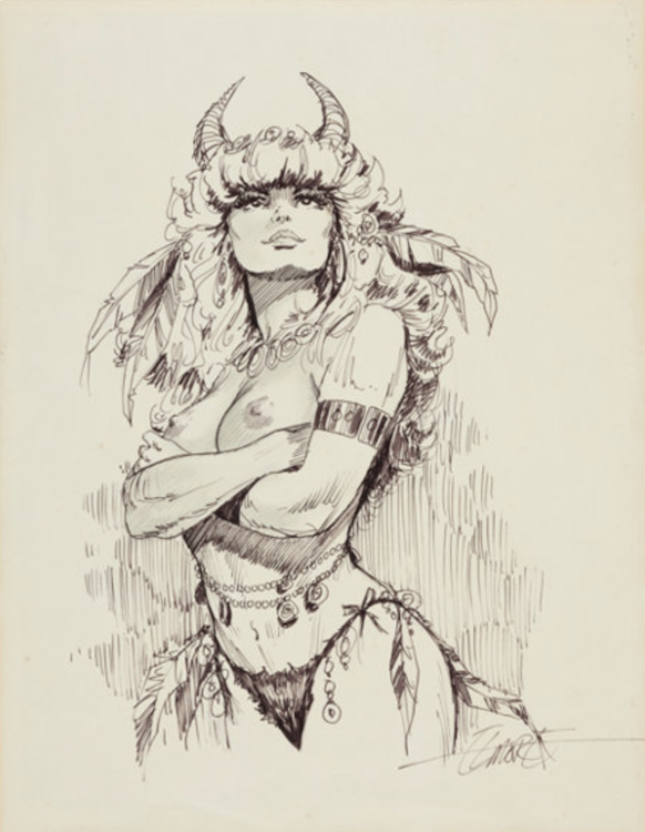Warrior Woman Illustration by Larry Elmore sold for $380. Click here to get your original art appraised.