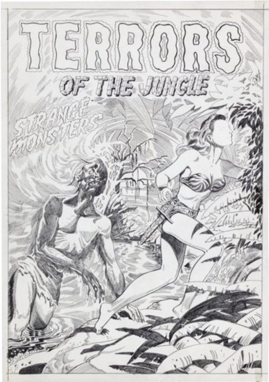 Terrors of the Jungle #18 Recreation Cover Art by L.B. Cole sold for $775. Click here to get your original art appraised.