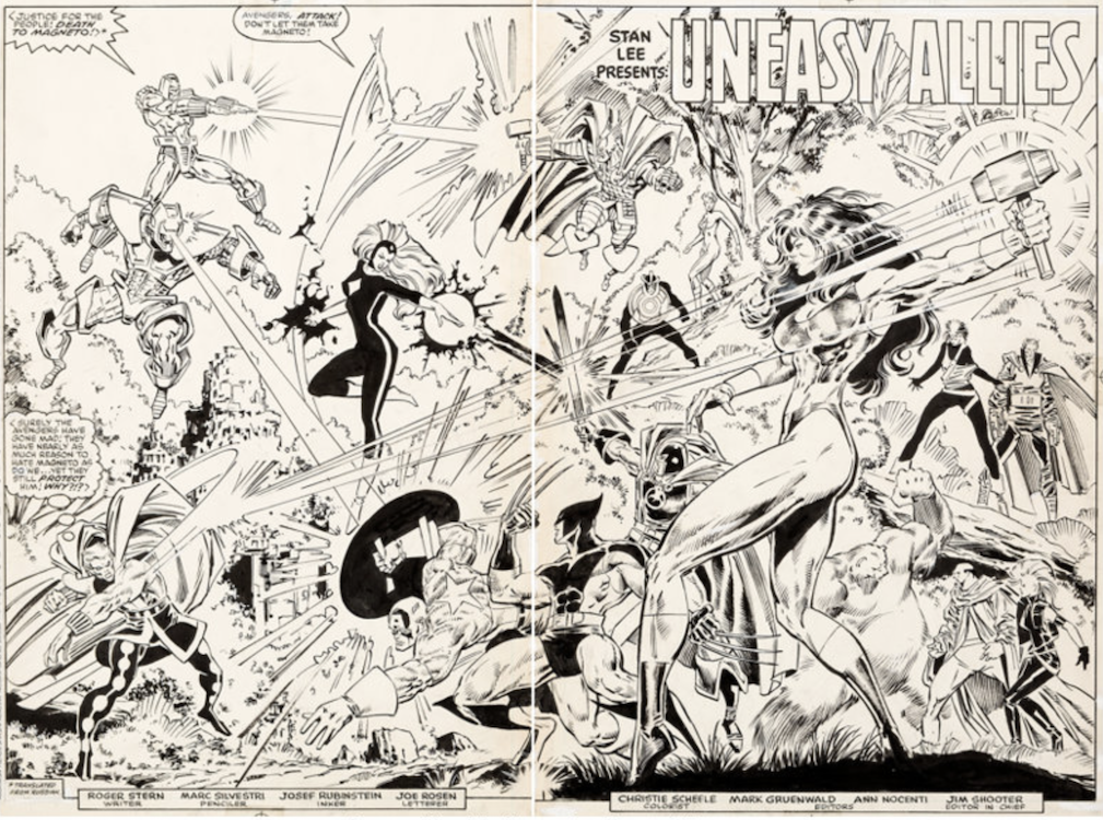 The X-Men vs. The Avengers #2 Page 2-3 by Marc Silvestri sold for $5,400. Click here to get your original art appraised.
