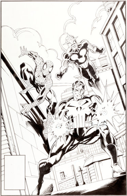 The Amazing Spider-Man #357 Cover Art by Mark Bagley sold for $7,770. Click here to get your original art appraised.