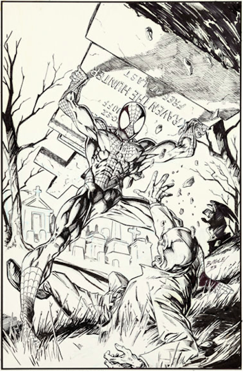 The Amazing Spider-Man #389 Cover Art by Mark Bagley sold for $13,150. Click here to get your original art appraised.