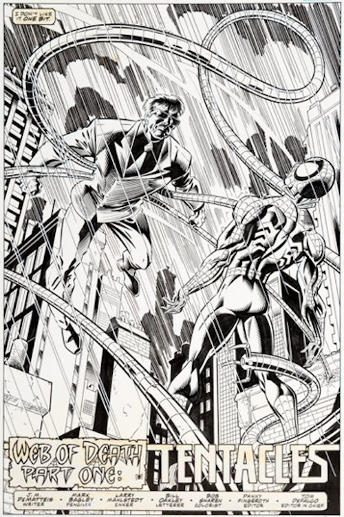 The Amazing Spider-Man #397 Page 1 by Mark Bagley sold for $3,960. Click here to get your original art appraised.