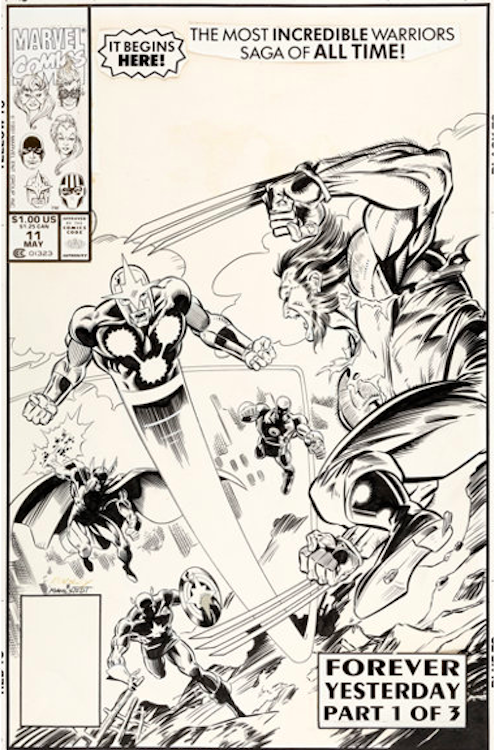 The New Warriors #11 Cover Art by Mark Bagley sold for $5,040. Click here to get your original art appraised.