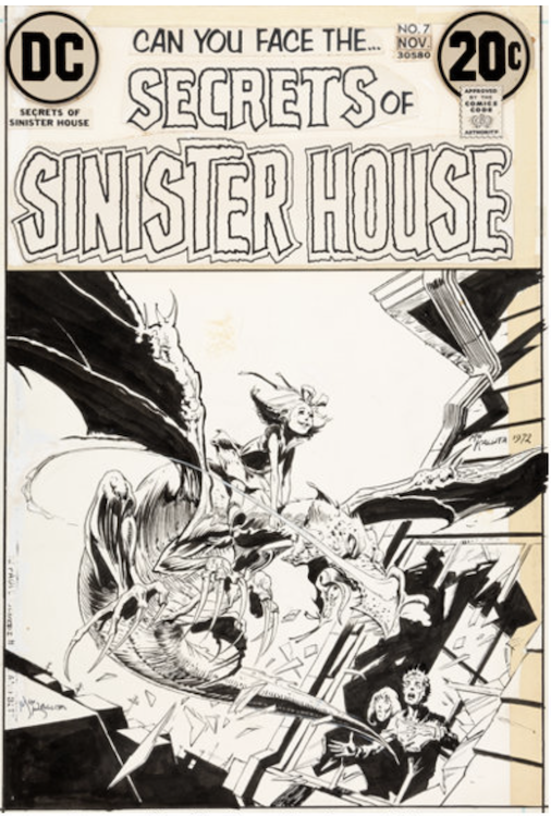 Secrets of Sinister House #7 Cover Art by Michael Kaluta sold for $6,600. Click here to get your original art appraised.