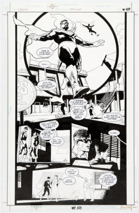 Son of Superman Graphic Novel Page 50 by Mick Gray sold for $320. Click here to get your original art appraised.
