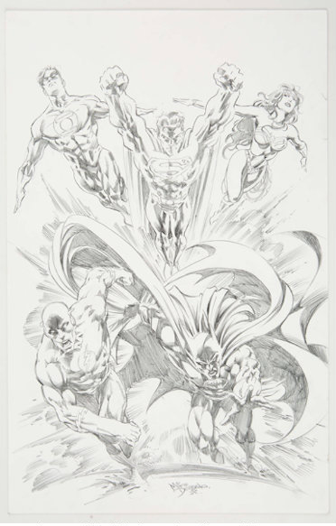 Justice League of America Illustration by Mike Deodato sold for $1,320. Click here to get your original art appraised.
