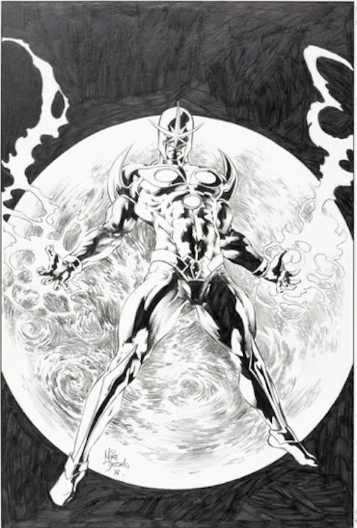 Nova #36 Cover Art by Mike Deodato sold for $1,680. Click here to get your original art appraised.
