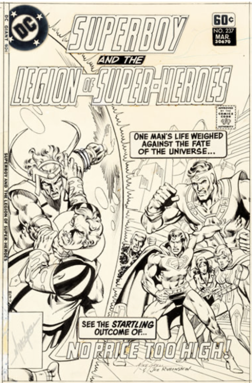 Superboy and the Legion of Superheroes #237 Cover Art by Mike Grell sold for $12,000. Click here to get your original art appraised.