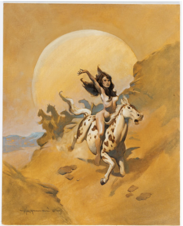 The Mysterious Mustang Woman Cover Art by Mike Hoffman sold for $900. Click here to get your original art appraised.