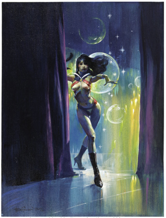 Vampirella Showgirl Painting by Mike Hoffman sold for $1,195. Click here to get your original art appraised.