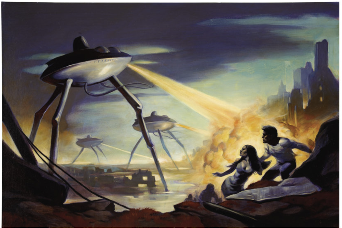 War of the Worlds Painting by Mike Hoffman sold for $1,075. Click here to get your original art appraised.