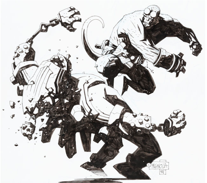 Hellboy Illustration by Mike Mignola sold for $4,480. Click here to get your original art appraised.