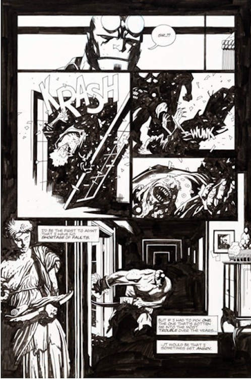 Hellboy: Seed of Destruction #1 Page 15 by Mike Mignola sold for $14,340. Click here to get your original art appraised.