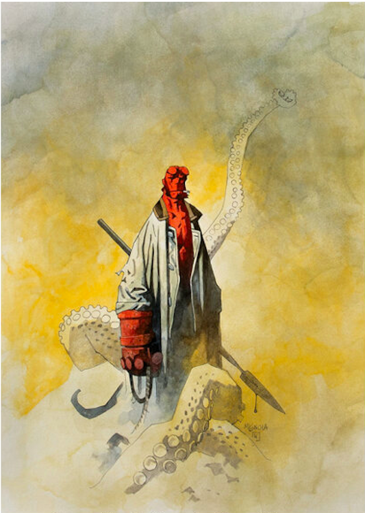 Hellboy: Odder Jobs Cover Art by Mike Mignola sold for $15,600. Click here to get your original art appraised.