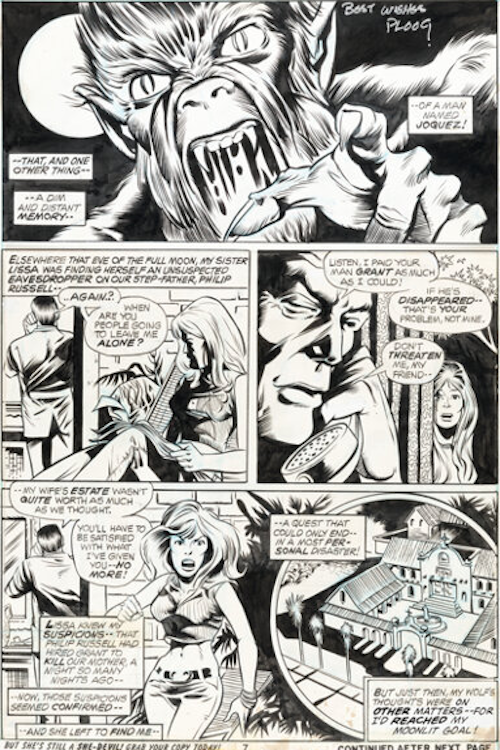 Werewolf By Night #3 Page 6 by Mike Ploog sold for $8,400. Click here to get your original art appraised.