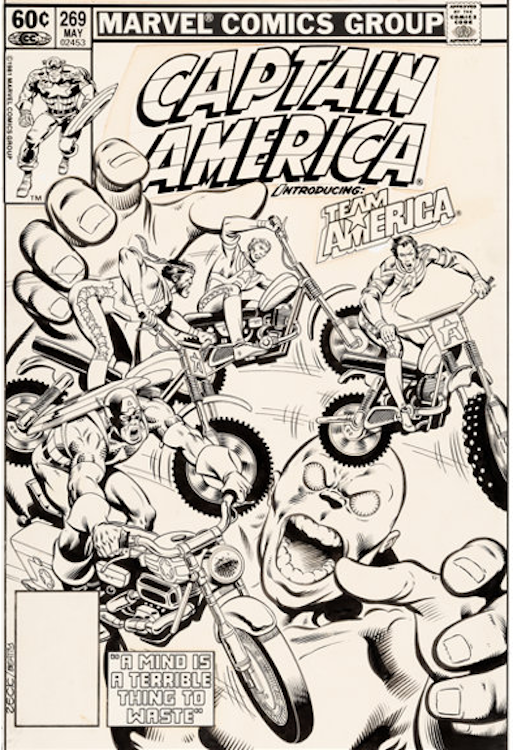 Captain America #269 Cover Art by Mike Zeck sold for $10,200. Click here to get your original art appraised.