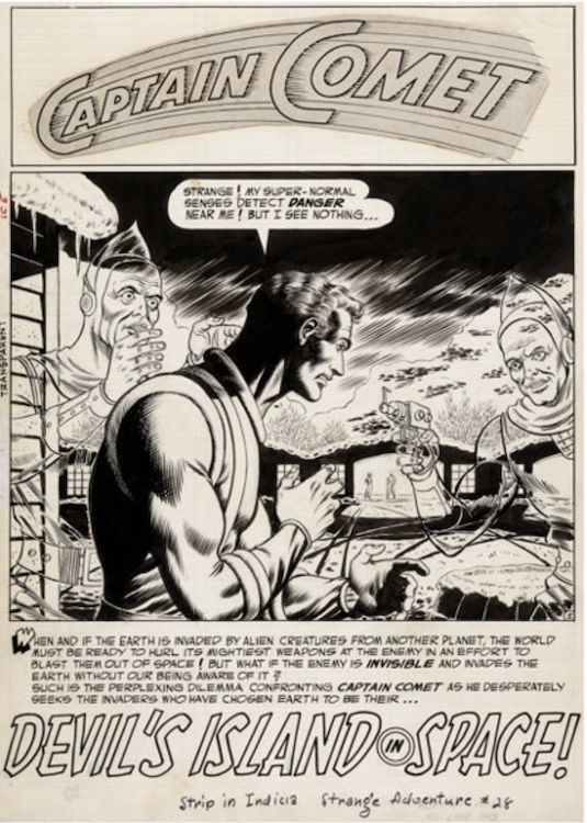 Strange Adventures #28 Splash Page 1 by Murphy Anderson sold for $13,200. Click here to get your original art appraised.