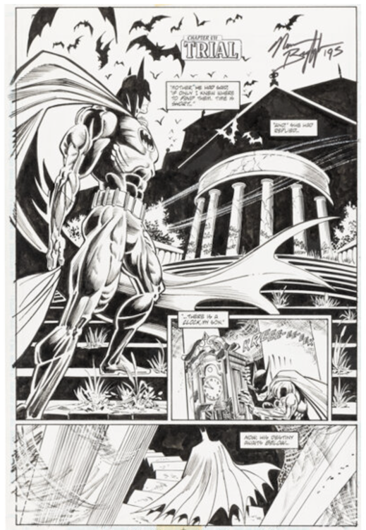 Batman: Brotherhood of the Bat Page 34 by Norm Breyfogle sold for $2,440. Click here to get your original art appraised.