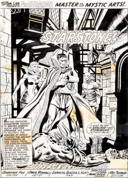 Marvel Premiere #7 Page 1 by P. Craig Russell sold for $2,330. Click here to get your original art appraised.