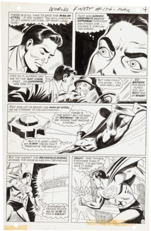 World's Finest Comics #174 Page 4 by Pete Costanza sold for $370. Click here to get your original art appraised.