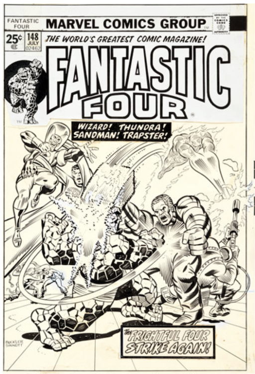 Fantastic Four #148 Cover Art by Rich Buckler sold for $28,680. Click here to get your original art appraised.