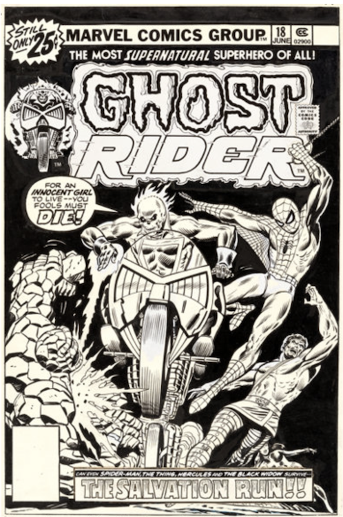 Ghost Rider #18 Cover Art by Rich Buckler sold for $21,600. Click here to get your original art appraised.