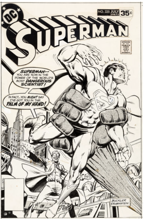 Superman #325 Cover Art by Rich Buckler sold for $6,300. Click here to get your original art appraised.