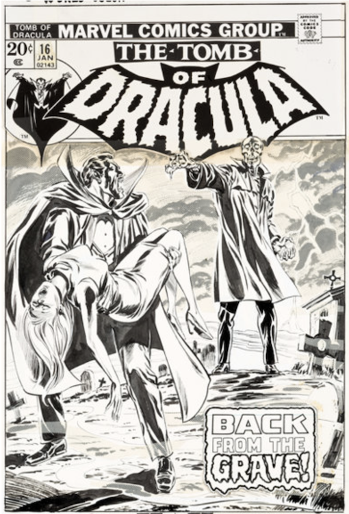 Tomb of Dracula #16 Cover Art by Rich Buckler sold for $17,400. Click here to get your original art appraised.