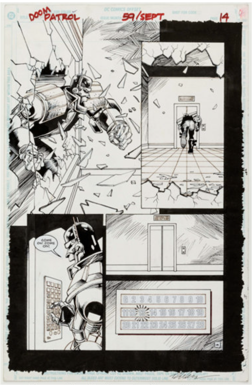 Doom Patrol #59 Page 14 by Richard Case sold for $360. Click here to get your original art appraised.
