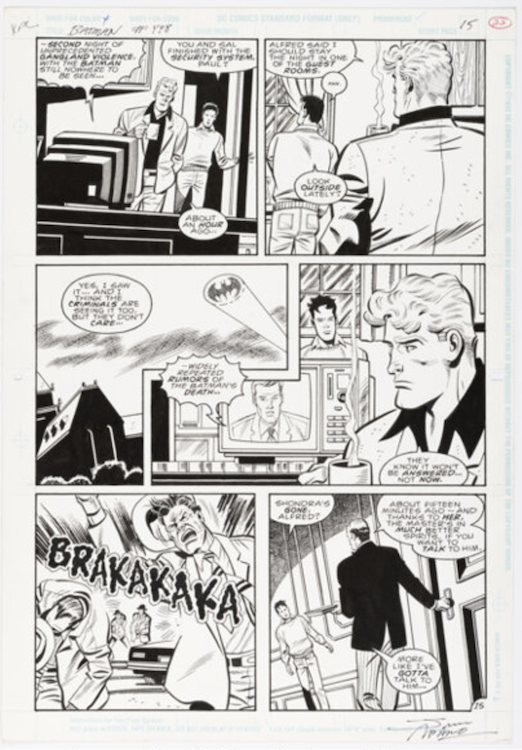 Batman #498 Page 15 by Rick Burchett sold for $960. Click here to get your original art appraised.