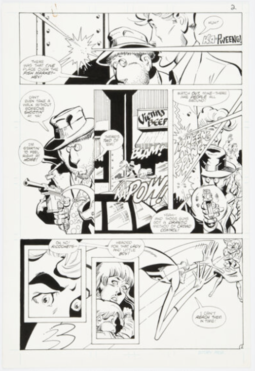 E-Man #18 Page 2 by Rick Burchett sold for $215. Click here to get your original art appraised.