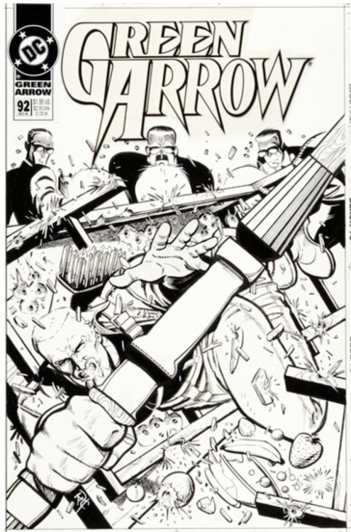 Green Arrow #92 Cover Art by Rick Burchett sold for $1,080. Click here to get your original art appraised.