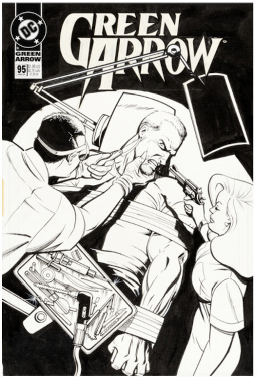 Green Arrow #95 Cover Art by Rick Burchett sold for $1,020. Click here to get your original art appraised.