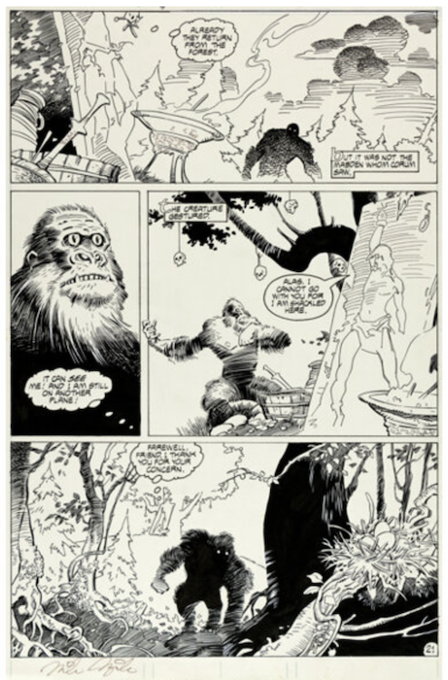 The Chronicles of Corum #1 Page 21 by Rick Burchett sold for $1,560. Click here to get your original art appraised.