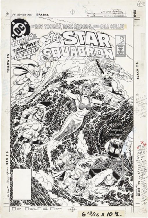 All-Star Squadron #34 Cover Art by Rick Hoberg sold for $1,375. Click here to get your original art appraised.