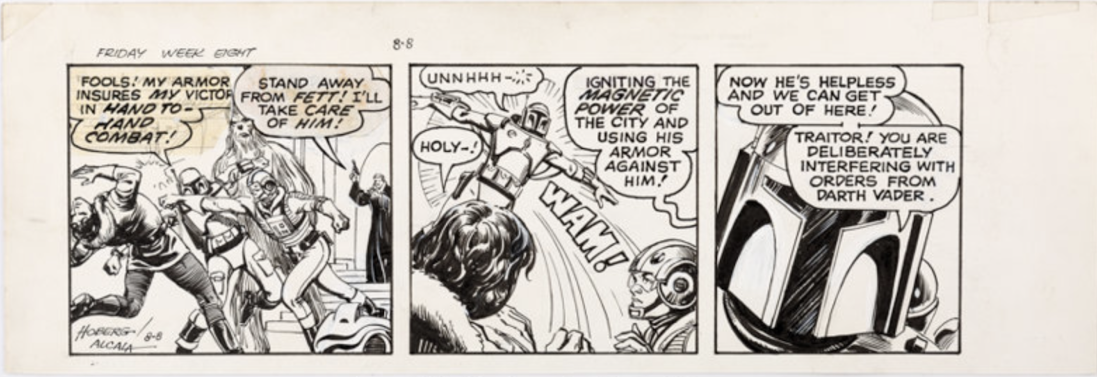 Star Wars Daily Comic Strip 8-8-80 by Rick Hoberg sold for $2,150. Click here to get your original art appraised.